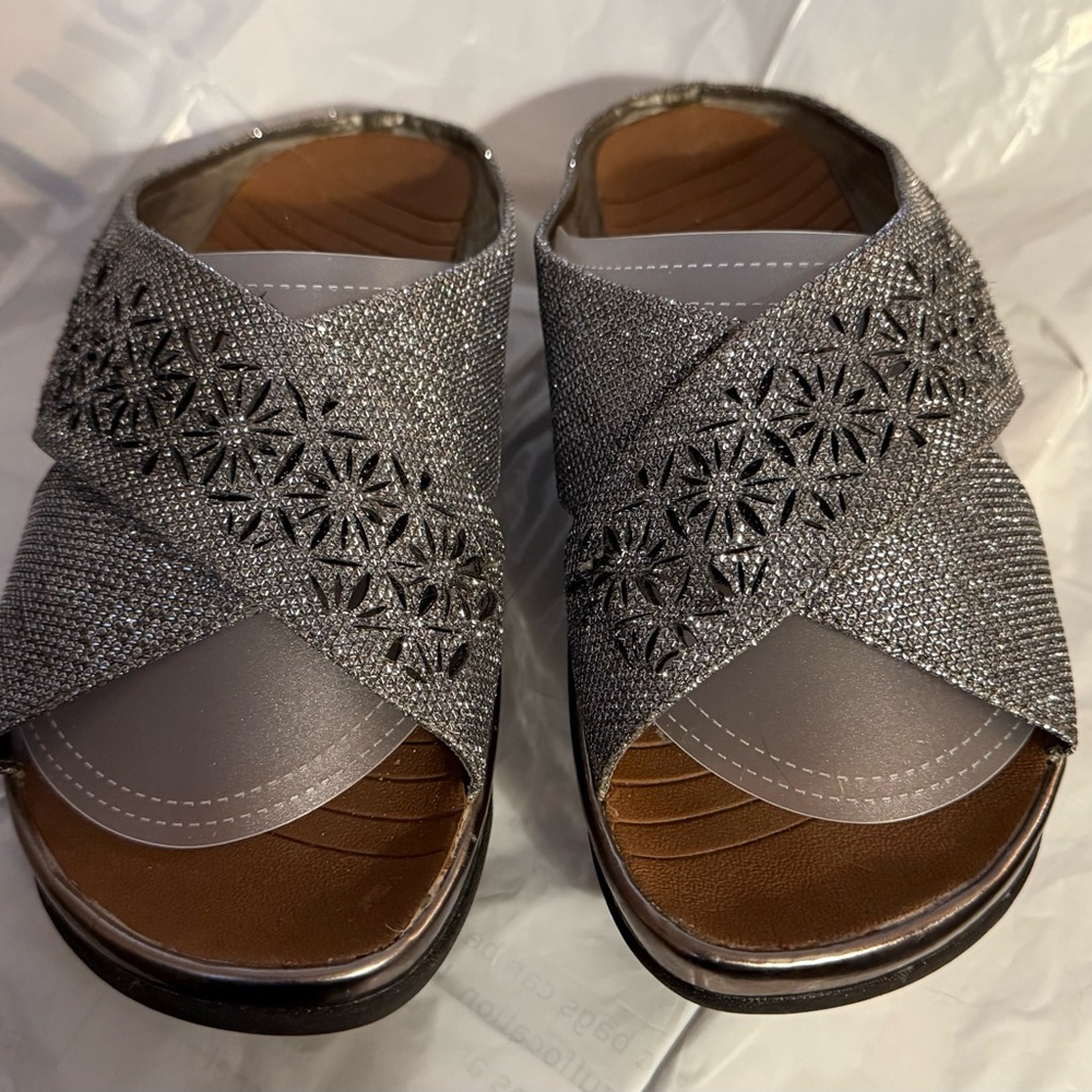 Elegant Silver Women's Sandals 11W
